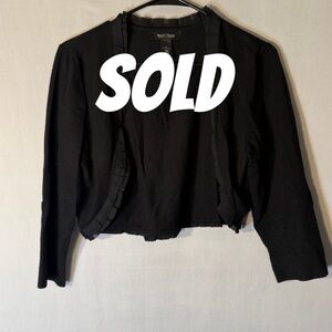White House Black Market Elegant Black Cardigan